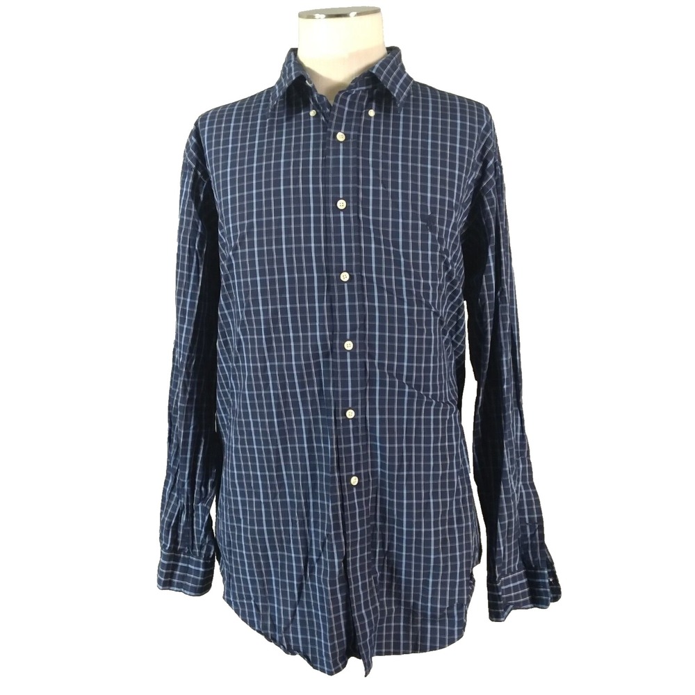Polo Ralph Lauren Button Up Men XL Blue Yarmouth Luxury Plaid Preppy Cotton